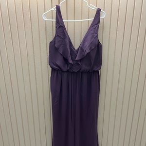 Azazie, Kelsey, A-line bridesmaid dress in Plum